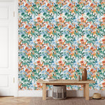 Modish Multicolored Flowers Wallpaper Tasteful