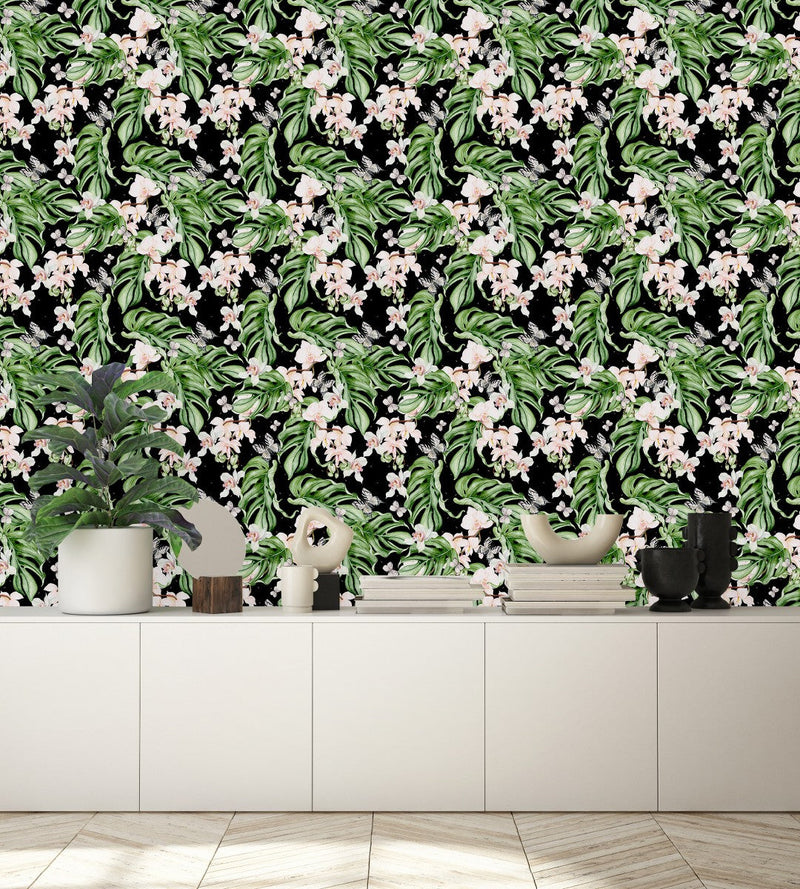 White Little Orchid Wallpaper