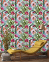 Cactus with Poppy Flowers Wallpaper