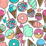 Candy, Donuts, and Sweet Ice Cream Wallpaper