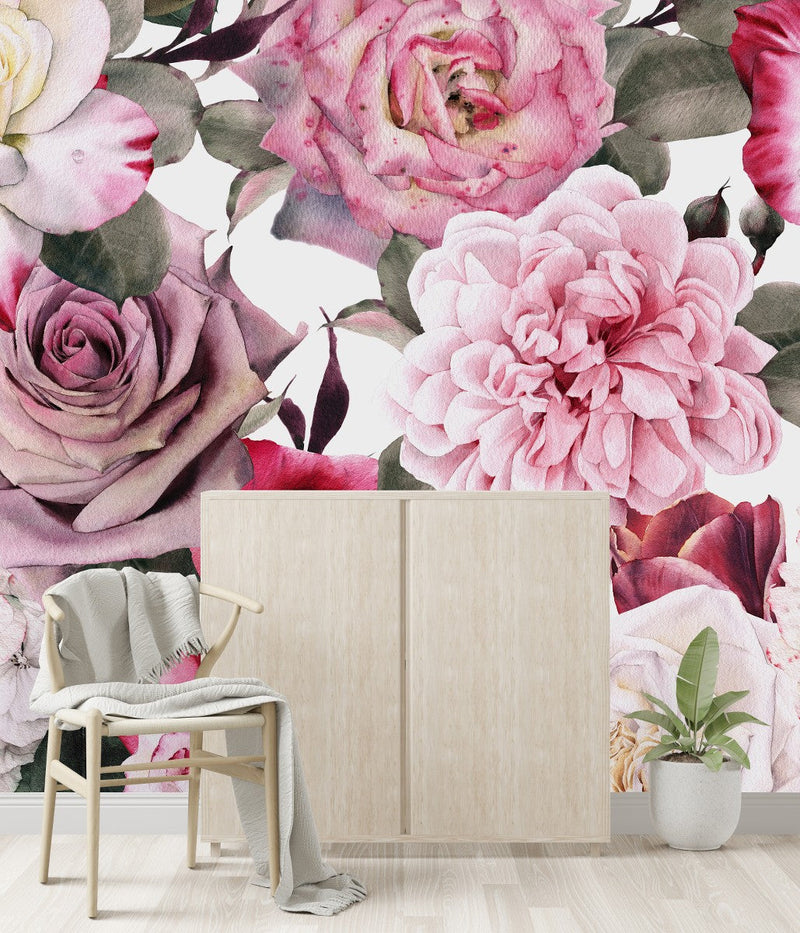 Pink Shades of Roses Wallpaper