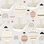 Whales and Balloons Wallpaper