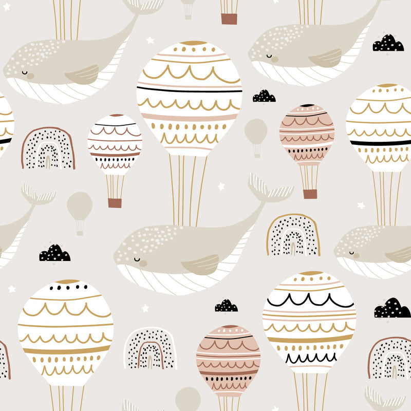 Whales and Balloons Wallpaper