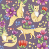 Elegant Foxes Pattern Wallpaper