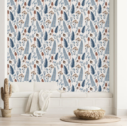 Voguish Mushrooms Wallpaper Tasteful