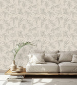 Fashionable Olive Tree Pattern Wallpaper Fashionable
