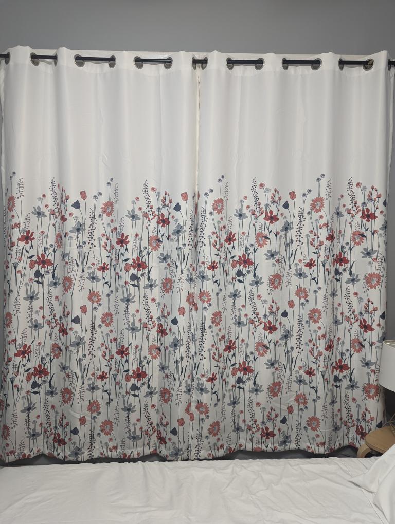 Clarissa Floral Room Darkening Window Curtain Panel Set