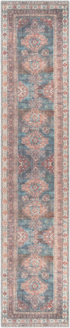 Baltinglass Rust & Blue Washable Area Rug