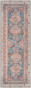 Baltinglass Rust & Blue Washable Area Rug