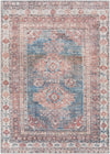 Baltinglass Rust & Blue Washable Area Rug