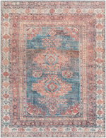 Baltinglass Rust & Blue Washable Area Rug