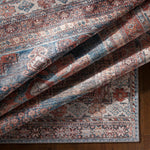 Baltinglass Rust & Blue Washable Area Rug