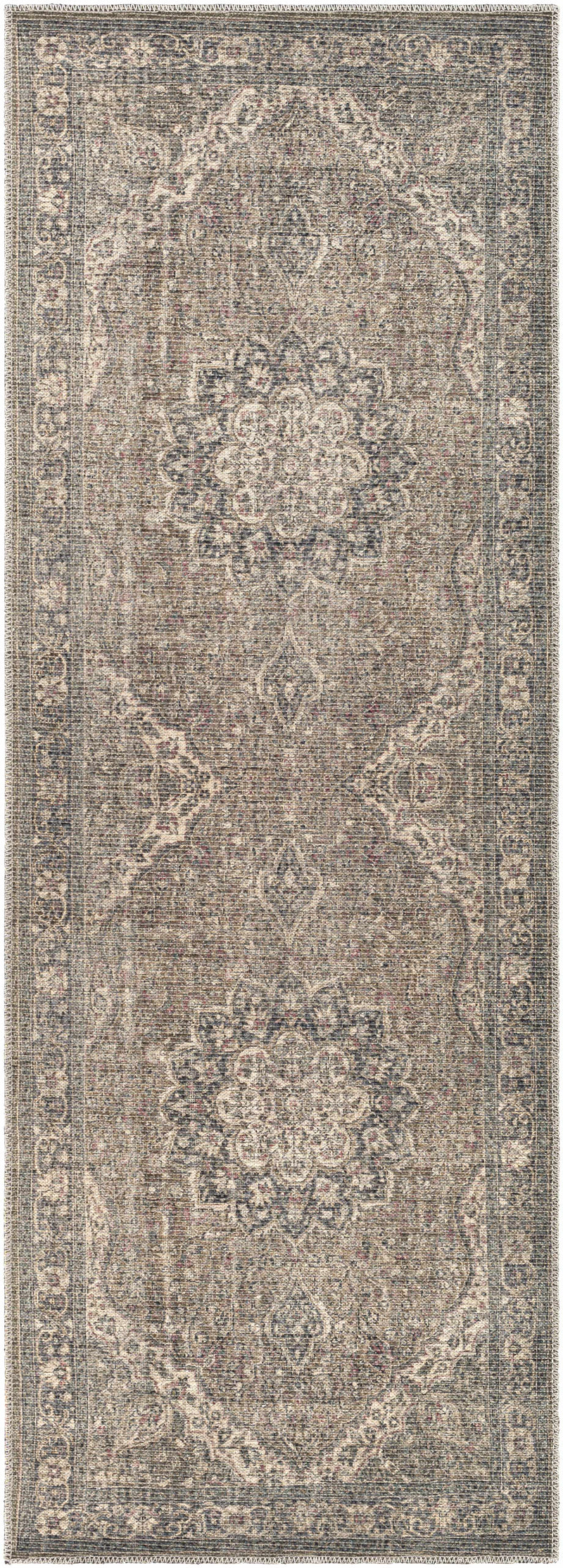 Dusty Sage Greenpoint Medallion Washable Area Rug