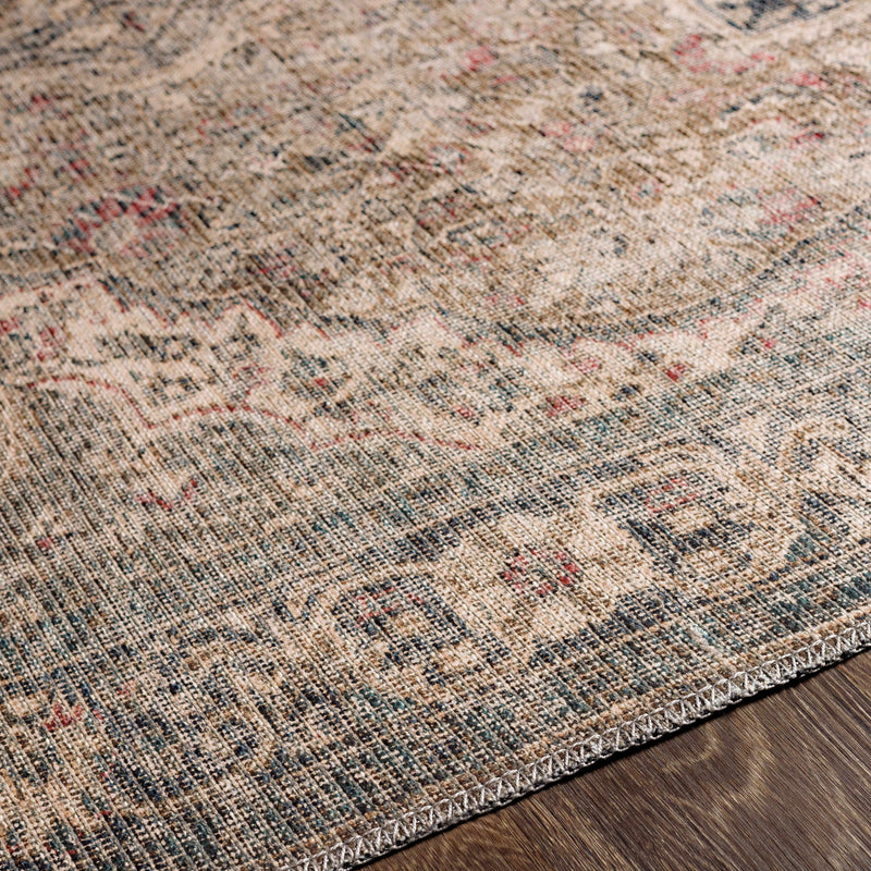 Dusty Sage Greenpoint Medallion Washable Area Rug