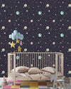 Colorful Stars and Planets Wallpaper