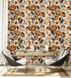 Brown Floral Wallpaper