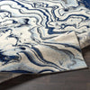Glendon Cream Blue Marble Rug