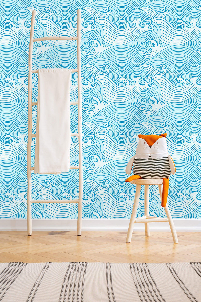 Voguish Curly Waves Wallpaper Fashionable