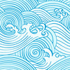 Voguish Curly Waves Wallpaper Fashionable