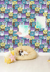 Cute Cats Colorful Seamless Pattern Wallpaper