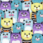Cute Cats Colorful Seamless Pattern Wallpaper