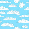 Cute Clouds Pattern Wallpaper