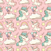 Cute Unicorns, Clouds, Rainbows, and Stars Wallpaper