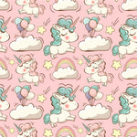 Cute Unicorns, Clouds, Rainbows, and Stars Wallpaper