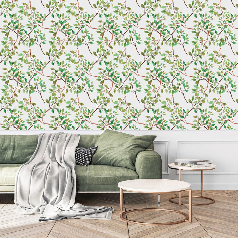 Modish Tree Branches Wallpaper Chic