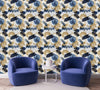 Blue and Gold Color Wallpaper