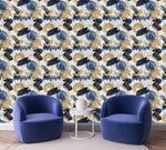 Blue and Gold Color Wallpaper