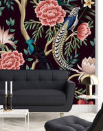 Exotic Birds on Dark Wallpaper