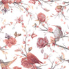 Pink Flowers and Birds Wallpaper
