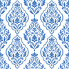 Elegant Blue Monogram Wallpaper Chic