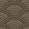Dark Beige and Black Geometric Wallpaper