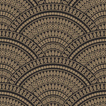 Dark Beige and Black Geometric Wallpaper