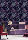 Dark Berries and Leaves Wallpaper