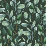 Elegant Dark Eucalyptus Leaves Wallpaper Chic