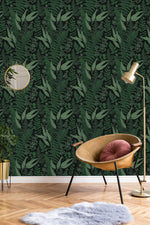 Dark Ferns Leaves Wallpaper