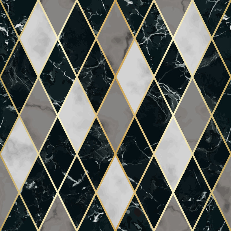 Dark Geometric Marble Wallpaper