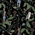 Dark Woodland Animals Wallpaper