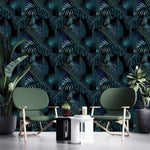 Dark Palm Leaves Wallpaper