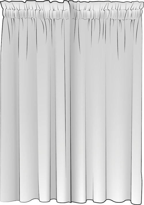 Rod Pocket Curtains in Classic Kiwi Green Ticking Stripe on White