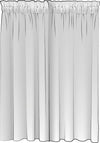 Rod Pocket Curtains in Farmhouse Red Traditional Ticking Stripe on Beige