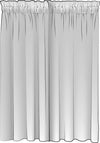 Rod Pocket Curtain Panels Pair in Polo Calypso Rose Red Stripe on Off-White