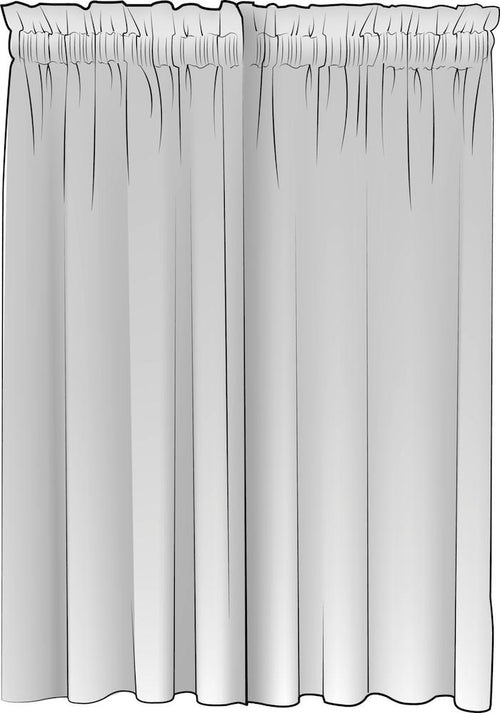 Rod Pocket Curtain Panels Pair in Polo Navy Blue Stripe on White