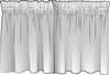 Tailored Tier Cafe Curtain Panels Pair in Carter Meadow Green Block Print Botanical Design- Small Scale