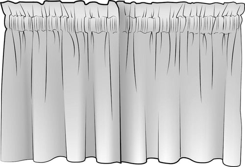 Tailored Tier Cafe Curtain Panels Pair in Queen Tuscan Blue and Coral Medallion Watercolor- Large Scale