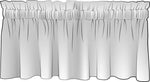 Tailored Valance in Queen Harbor Blue Medallion Watercolor- Large Scale