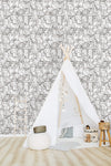 Doodle Cats Seamless Pattern Wallpaper
